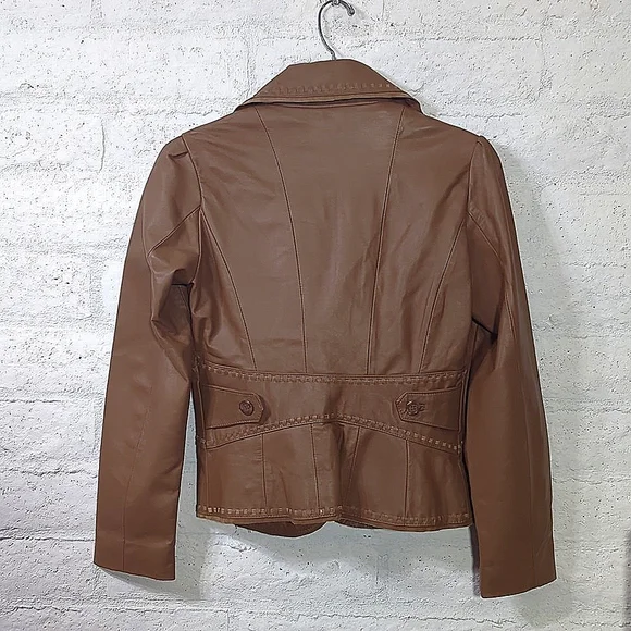 Vintage 70's/80's Brown Leather Jacket - Picture 3 of 12